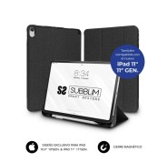 Subblim Funda Exclusiva para Ipad 10ª y 11ª Generacion de 10.9 y 11 Pulgadas - Shock Case - Bordes Reforzados - Carcasa Trasera Rigida - Diseño Ultraligero - Funcion Atril - Espacio para Apple Pencil - Cierre Magnetico - Color Negro