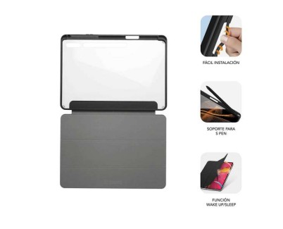 Subblim Funda Exclusiva para Samsung Galaxy Tab S9+/S9 FE+ 12,4 - Proteccion Total - Dise&ntilde;o Moderno - Material Resistente - Facil Instalacion - Angulos de Vision - Acceso a Funciones - Ultraligera - Interior Aterciopelado - Transporte Seguro - Ajuste