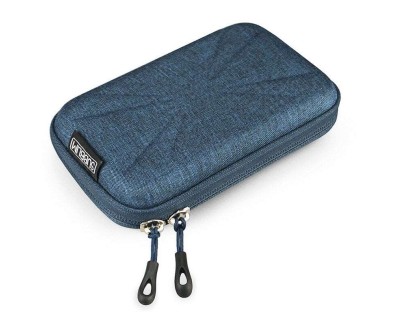 Subblim Funda rígida para Disco Duro - Medida: 145 mm - Protección óptima contra golpes - Diseño elegante - Compartimentos para cables y accesorios - Color Azul