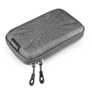 Subblim Funda rígida para Disco Duro - Medida: 145x90x30mm - Protección óptima contra golpes - Doble tirador de apertura - Bolsillo para accesorios - Color Gris