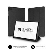 Subblim Funda Tablet Samsung Gt A8 x200/x205 10,5\" - Facil Instalacion con Clip - Material Resistente Cloth - Carcasa Trasera Rigida - Interior Aterciopelado - Apertura para Camara - Funcion Atril - Cierre Magnetico - Color Negro
