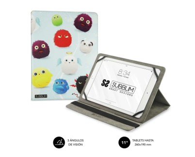 Subblim Funda Tablet Universal Trendy 9.6\" a 11\" - Posicion Stand con 2 Angulos de Vision - Soporte Antideslizante - Colores Varios
