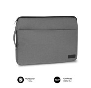 Subblim Funda Urban 15.6\" - Proteccion Elegante y Funcional - Tela de Poliester 600D - Interior Acolchado de Foam - Color Gris