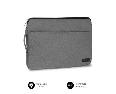 Subblim Funda Urban 15.6\" - Proteccion Elegante y Funcional - Tela de Poliester 600D - Interior Acolchado de Foam - Color Gris