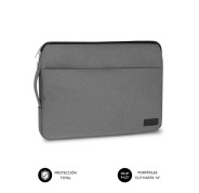 Subblim Funda Urban Portátil de 13.3\" a 14\" - Proteccion Elegante y Funcional - Tela de Poliester 600D - Interior Acolchado de Foam - Color Gris