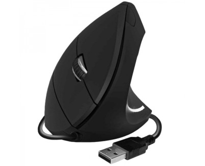 Subblim Glide Vertical Ergo Raton Vertical USB 1600dpi - 5 Botones - Uso Diestro - Color Negro