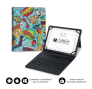 Subblim Keytab Pro Bluetooth Funda universal 9-10.1\" - Diseño ultradelgado - Soporte ajustable - Sistema magnético - Resistente y adaptable - Inalámbrico - Bluetooth - Colores Varios