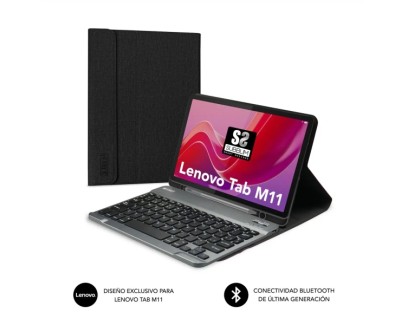 Subblim Keytab Pro BT Funda Exclusiva + Teclado para Tablet Lenovo Tab M11 - Teclado Compacto Bluetooth - Cierre Magnetico - Conecta hasta 3 Dispositivos - Color Negro