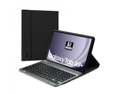 Subblim Keytab Pro BT Funda Exclusiva + Teclado para Tablet Samsung Galaxy Tab A9+ 11? - Teclado Compacto Bluetooth - Cierre Magnetico - Conecta hasta 3 Dispositivos - Color Negro