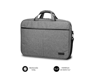 Subblim Maletin Elite Portatil de 15.6\" - Fabricado en Poliester Oxford - Doble Cremallera - Color Gris