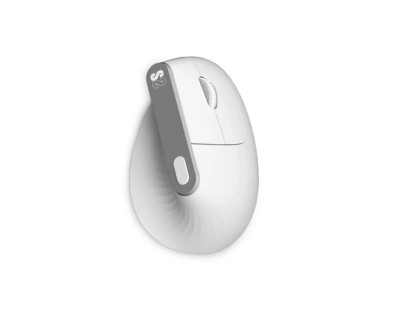 Subblim Nature Vertical Ergo Dual Raton Vertical Bluetooth, USB 2.4Ghz 4000dpi - 5 Botones - Uso Diestro - Color Blanco