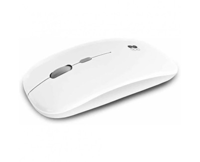 Subblim Rat&oacute;n Dual Flat - Conexi&oacute;n Dual - Silent Click - Bater&iacute;a Recargable - Rueda de Silicona - Precisi&oacute;n 1600 DPI - Color Blanco