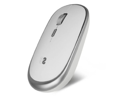 Subblim Ratón inalámbrico Wireless Mini - 54mm x 25mm - Silencioso - Precisión regulable - Acabados de calidad - Ambidiestro - 4 botones - Ahorro de energía - Color Blanco