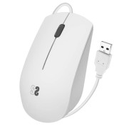 Subblim Ratón óptico Business - Todoterreno - Silent Click - Ergonómico - Libertad con cable - Sencillez y minimalismo - Color Blanco