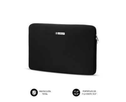 Subblim Skin Funda de Neopreno para Portatil 11.6\" a 12.5\" - Cierre de Cremallera - Color Negro