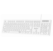 Subblim Teclado Business Slim Silencioso - 430 x 132 x 23 mm - Teclas Planas - Resistente a salpicaduras - Diseño delgado y completo - Conector USB Plug&Play - Color Blanco