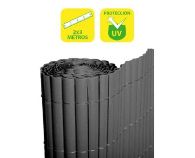 SunGarden Cañizo Plastico Doble Cara 2x3m - Color Gris Oscuro