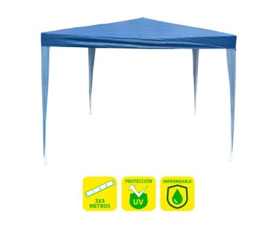 Sungarden Carpa Acero Rafia 3x3m - Color Azul