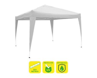 Sungarden Carpa Plegable Acero 3x3m Blanca - Color Blanco