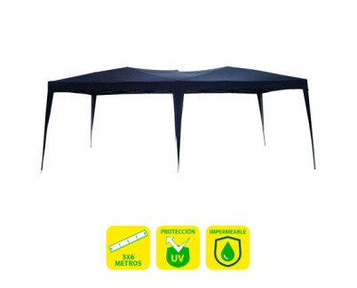 Sungarden Carpa Plegable Acero 3x6m Azul Oscuro - Color Azul