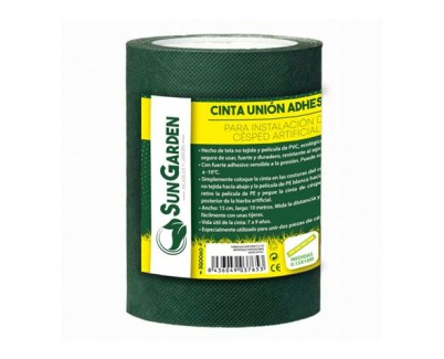 Sungarden Cinta Union Adhesiva para Instalacion Cesped Artificial 0.15x10m - Color Verde