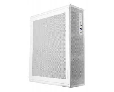 Tacens Aerom Slim 500 Caja Minitorre Ultra Compacta Micro ATX - Ventilador FDB de 90mm - Fuente de Alimentacion TFX 500W - Panel Frontal y Lateral de Malla - Puerto USB-A/USB-C/Audio - 334x272x102mm - Color Blanco