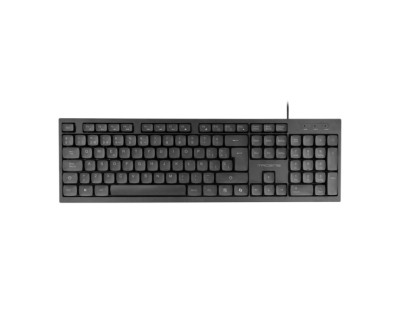 Tacens Anima AK02 Teclado Completo - Cable 1.3m - Disposicion QWERTY ES - Teclas Silenciosas de Perfil Bajo - Accesos Directos Multimedia e IA - 43.7x25x1.3cm - Color Negro