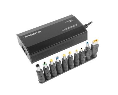 Tacens Anima ANBP100 Cargador Universal para Portatil 100W - Conexion USB - 10 Adaptadores - 8 Opciones de Voltaje desde 12 a 24V - Color Negro