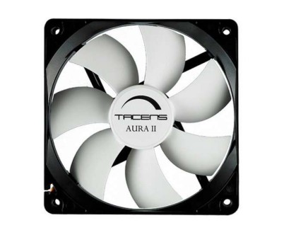 Tacens Aura II Ventilador 80mm - Carcasa Negra, Aspas Blancas - Velocidad Max. 1500rpm