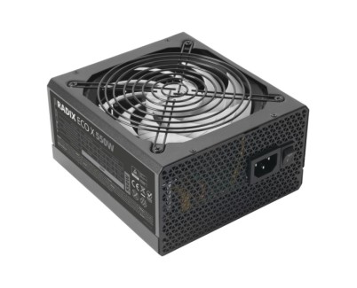 Tacens Radix Eco X 550 Fuente de Alimentacion 550W ATX - PFC Activo - Ventilador 140mm de 12dB - 80 Plus Silver - 160x150x85mm - Color Negro
