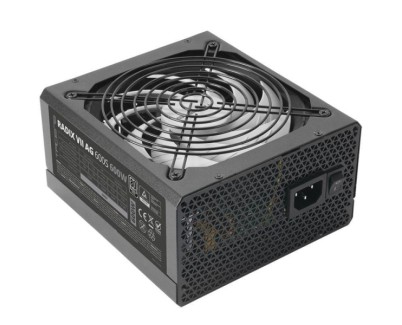 Tacens Radix VII AG 600S Fuente de Alimentacion 600W ATX - PFC Activo - Ventilador 140mm de 12dB - 80 Plus Silver - Cableado Modular - 160x150x85mm - Color Negro