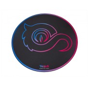 Talius Floorpad 100 Alfombra de Suelo Circular Gaming - Diametro 100cm - Grosor 3.0mm - Resistente al Agua - Color Negro con Dibujo Talius