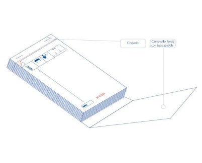 Talonario de Comandas 8.8x15 Duplicado Modelo Raya