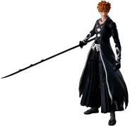 Tamashii Nations SH Figuarts Bleach: Thousand-Year Blood War Ichigo Kurosaki modo Bankai Tensazangetsu - Figura Articulada - Altura 15cm aprox.