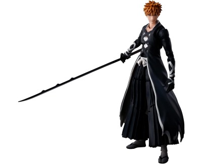 Tamashii Nations SH Figuarts Bleach: Thousand-Year Blood War Ichigo Kurosaki modo Bankai Tensazangetsu - Figura Articulada - Altura 15cm aprox.