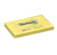 Tartan Pack de 12 Blocs de 100 Notas Adhesivas Reposicionables 76x127mm - 100% PEFC - Color Amarillo Claro