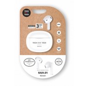 TechOneTech Auriculares Inalambricos Bluetooth - Hasta 20h de Reproduccion - IPX5 - Color Blanco
