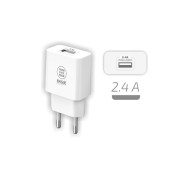 TechOneTech Basik Cargador de Pared 1 Puerto USB-A 12W - Color Blanco