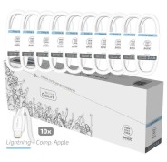 TechOneTech Basik Pack de 10 Cables USB Macho - Lightning Macho - Longitud 1m