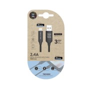 TechOneTech Cable USB-A Macho a Lightning Macho 1m - Recubierto de Nylon Trenzado