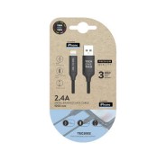 TechOneTech Cable USB-A Macho a Lightning Macho 1m - Recubierto de Nylon Trenzado