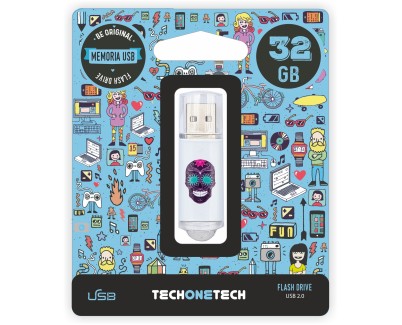 TechOneTech Calavera Maya Memoria USB 2.0 32GB (Pendrive)
