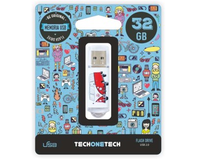 TechOneTech Camper Van Van Memoria USB 2.0 32GB (Pendrive)