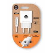 TechOneTech Cargador de Pared PD 25W + Cable USB-C a USB-C