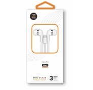 TechOneTech ear Tech Hop Auriculares Intraurales USB-C - Microfono Integrado - Cable de 1.20m - Blanco