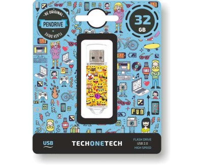 TechOneTech Emojis Memoria USB 2.0 32GB (Pendrive)