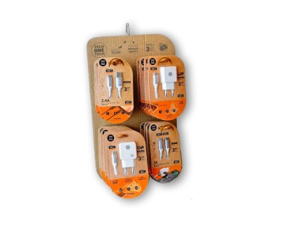 TechOneTech Expositor de 16 Cables y Cargadores para Smartphone - Unidades Surtidas