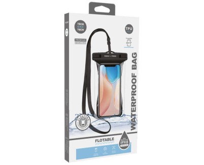 TechOneTech Funda Impermeable para Smartphone hasta 7.5\" - Con Colgante - Resistencia IPX8 - Fabricada en TPU