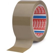 Tesa 4089 Precinto de Embalar 50mm x 66 Metros - Fabricado en Polipropileno - Adhesivo de Caucho Natural - Color Marron