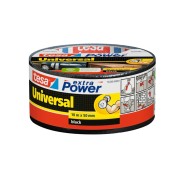 Tesa Extra Power Universal Cinta Adhesiva Americana Multiusos 50mm x 10 Metros - Fuerte Poder de Pegado - Se Rompe Facilmente con la Mano - Resistente a la Intemperie - Color Negro